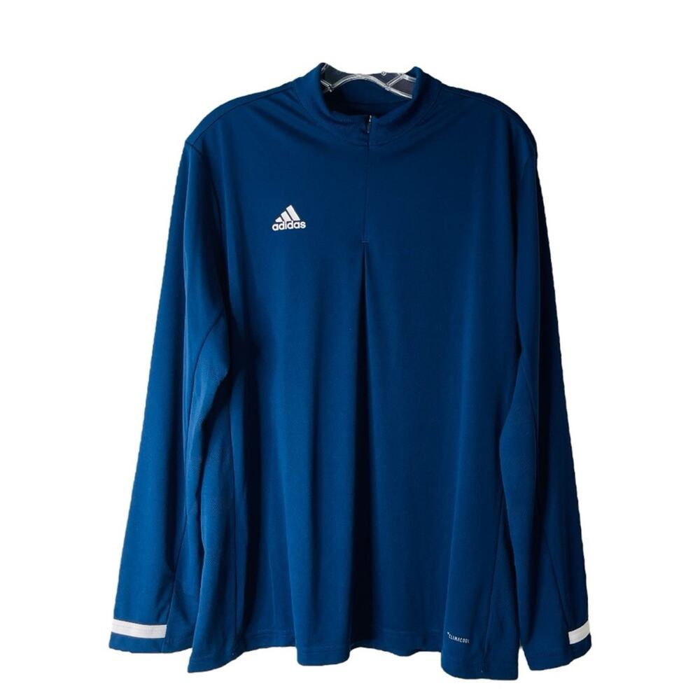 NWT Adidas blue white 1/4 zip Climacool outdoor activewear top XL